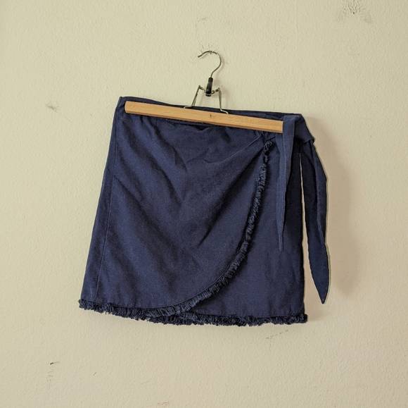Lulu's Marguerite Wrap Mini Skirt - Picture 2 of 10